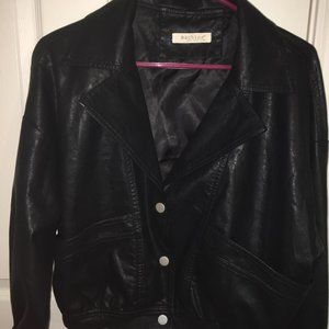 Vintage style faux leather jacket